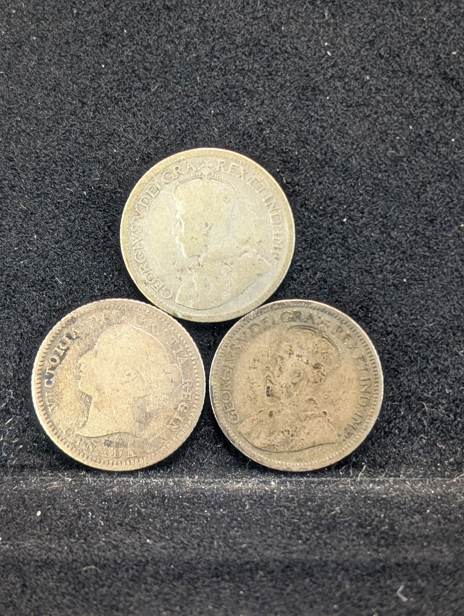 Three Silver Canadian Dimes 1882, 1917 is 92.5% Silver, 1930 is 80% Silver (1 of 3)