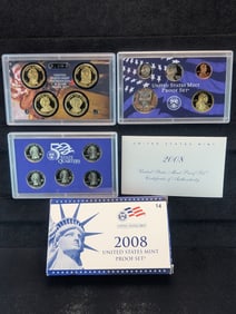 (14 Coins) 2008 S US Mint Proof Set OGP