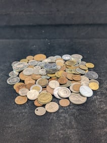 Lot Of Approximately 1 lb. Foreign Coins