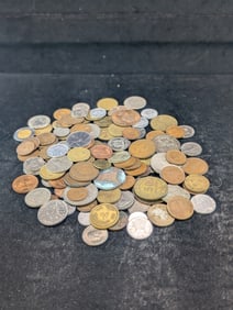 Lot Of Approximately 1 lb. Foreign Coins
