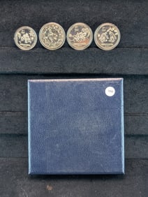 1980 Olympic Silver Proof 4-Coin Set in OGP- Books High