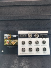 (10 Coins) 2017 P&D America the Beautiful UNC Coin Set OGP