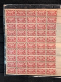 1937 Jackson & Scott, The Hermitage 2-Cent Sheet Of 50 U.S. Stamps - Scotts #786 - Plate Block