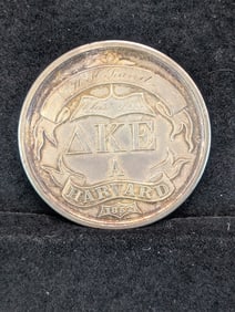 1852-1888 Silver Medal / Harvard - AKE Fraternity- 31 Grams