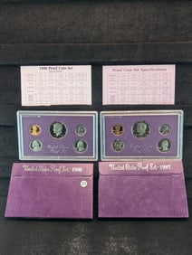 1986-S and 1987-S United States Mint Proof Sets OGP