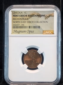 2000 Lincoln Memorial Cent   Mint error Brilliant UNC   NGC  North East Error Collection