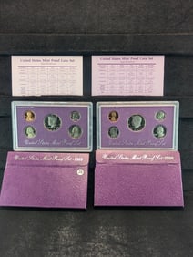 1989-S and 1990-S United States Mint Proof Sets OGP