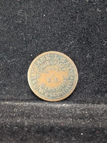 1863 Merchant Civil War Token - OBV: "GOOD FOR ONE CENT Redeemed", Shield - REV: Frank L. Gay,