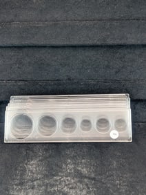 *NO COINS* Lot Of Five Empty Plastic Coin Holders