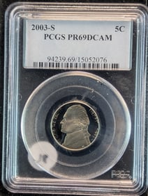 2003-S Jefferson Nickel  PCGS PR69DCAM