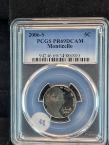 2006-S Jefferson Nickel PCGS PR69 DCAM