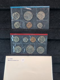 1980 P&D U.S. Mint Uncirculated Coin Set In OGP
