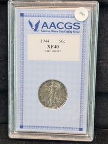 1944-S Walking Liberty Half Dollar XF 40 By AACGS