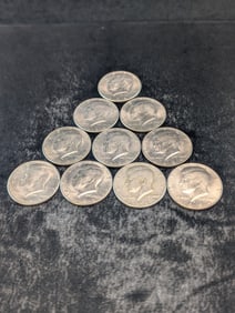 Ten 1984-P Kennedy Half Dollars