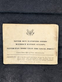 Lot Of Two War Ration Books w/Ration Stamps