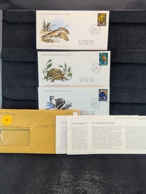 Assortment Of 3 1976 Lichtenstein First Day Covers w/Wildlife Themes: Crayfish, Turtle, & Otter