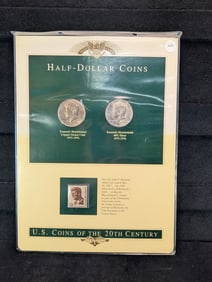Half-Dollar Coin & Stamp Set w/1976 Kennedy Bicentennial Half Dollar & 1979 Kennedy Bicentennial