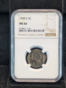 1948-D Jefferson Nickel  NGC MS66    Slab Marked wrong Not 1948-S