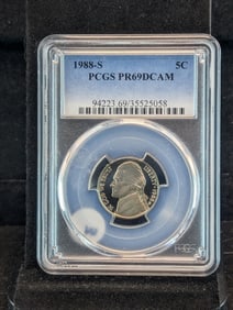 1988-S Jefferson Nickel  PCGS PR69DCAM