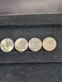 Four 1971-D Eisenhower Dollars