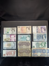 Lot of 13 Notes (Currency) from the Bank of England (GBR)