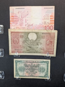 Lot of 3 Belgium Notes (Currency)