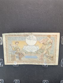 1939 France WWII Era 100 Frances Note