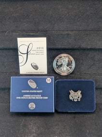 2015 W Proof American Silver Eagle 1 oz Coin OGP