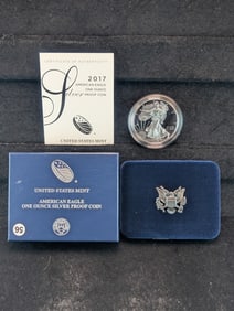 2017 W Proof American Silver Eagle 1 oz Coin OGP