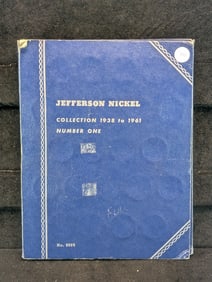 Complete Jefferson Nickel Collection from 1938 to 1961-D in a Whitman Folder with all 11 Silver