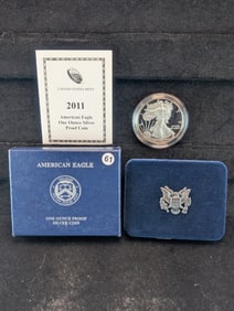 2011 W Proof American Silver Eagle 1 oz OGP