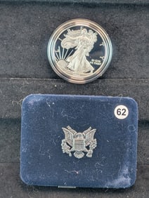 2008 W Proof American Silver Eagle 1 oz OGP (cardboard box)