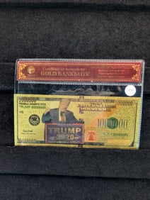2020 Donald Trump, Gold Foil 1,000,000 Novelty Note - Not Legal Tender - Not Solid Gold