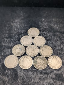 Lot Of 10 Liberty Head V Nickels - Mixed Dates