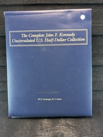 Portfolio for the JFK Collection Contains the 1964 P&D 90% Silver Kennedy Half Dollars. Featuring