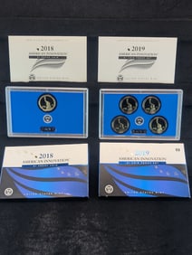 (5 coins) 2018-S, 2019-S American Innovations $1 Proof Coin Sets OGP