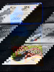 (3 sets) 2006-S State Quarters Proof Set, 2009-S DC and US Territories Quarters Proof Set, 2015-S