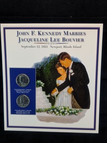 1971 P&D Clad Kennedy Half Dollars  Featuring  - JFK Marries Jacqueline Lee Bouvier