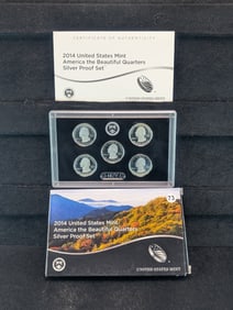 2014-S America the Beautiful Quarters Silver Proof Set OGP