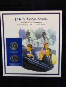 1977-P&D Clad Kennedy Half Dollars  Featuring  - JFK is Assassinated
