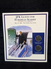 1980 - P&D Clad Kennedy Half Dollars  Featuring  - JFK Leaves for European Summit