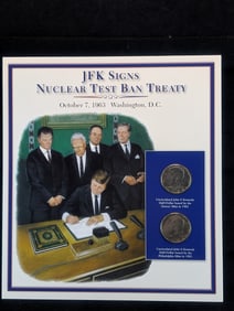1982- P&D Clad Kennedy Half Dollars  Featuring  - JFK Nuclear Test Ban Treaty