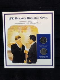 1984 - P&D Clad Kennedy Half Dollars  Featuring  - JFK Debates Richard Nixon
