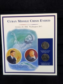 1986- P&D Clad Kennedy Half Dollars  Featuring  - JFK Cubin Missile Crisis Ended