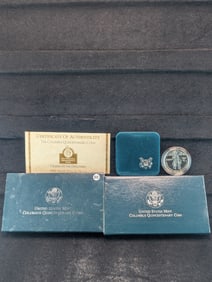 1992 P Columbus Quincentenary Silver Proof Dollar OGP