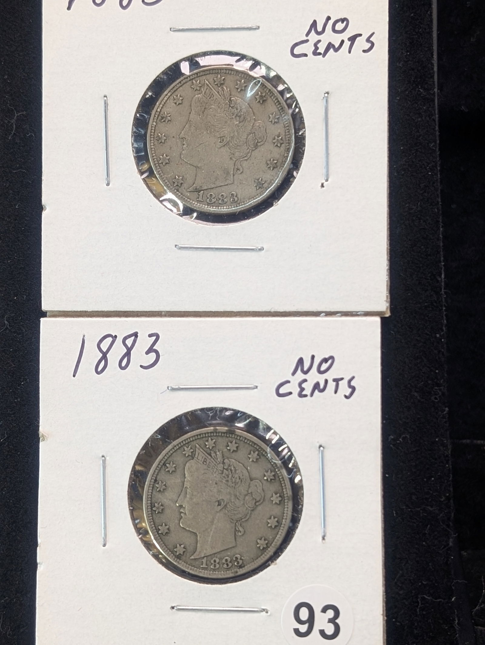 (2) 1883 No Cents Liberty V Nickels (1 of 2)