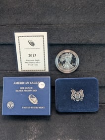 2013-W American Silver Eagle Proof Coin - .999 Troy Ounce Silver Coin