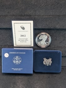 2012-W American Silver Eagle Proof Coin - .999 Troy Ounce Silver Coin