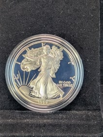 1989-S American Silver Eagle Proof Coin - One Ounce Silver Coin - No Box