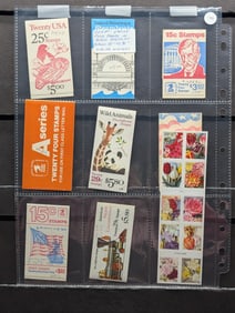 Sleeve Of 9 Full Panes Of Booklet Stamps
